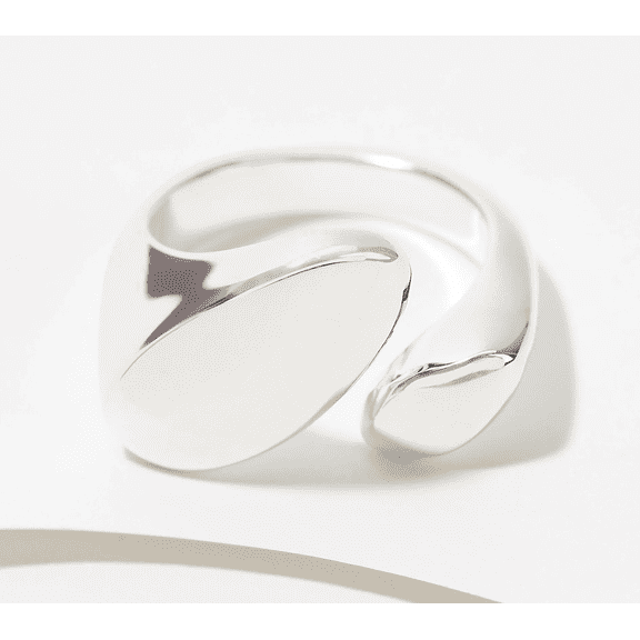 Herkimer Mines Sterling Silver "Diamond" Quartz Freeform Two-Stone Ring, Size 8