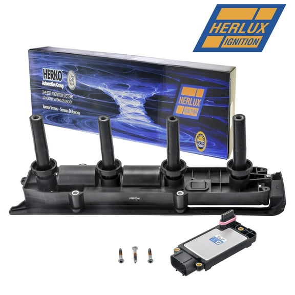 Herko B176 Ignition Coil with Boots & Ignition Control Module GM 2.2 Liter Fits select: 2005-2006 CHEVROLET COBALT, 2002-2005 CHEVROLET CAVALIER