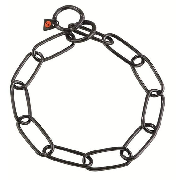 Herm Sprenger Black Stainless Steel Long Link Fur Saver