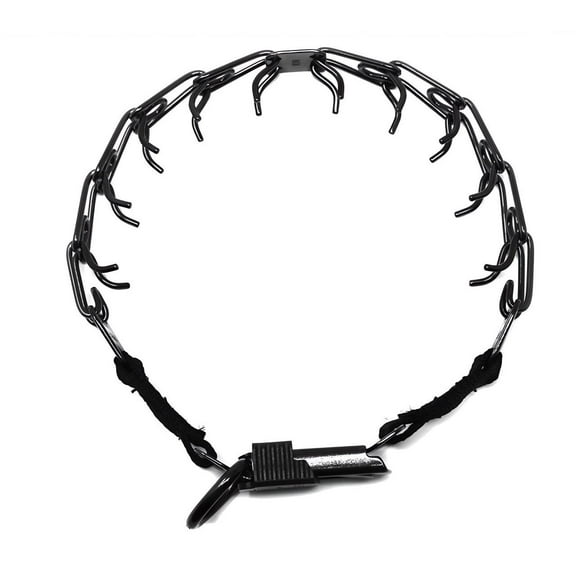 Herm Sprenger Black Stainless Steel Prong Collar with QR Buckle