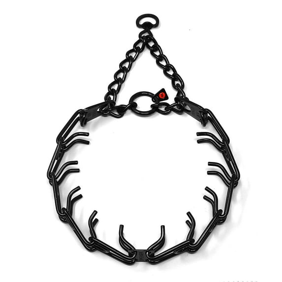 Herm Sprenger Black Stainless Steel Prong Collar with Swivel