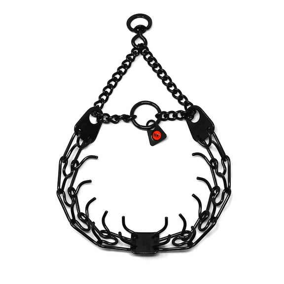 Herm Sprenger Black Stainless Steel Prong Collar with Swivel