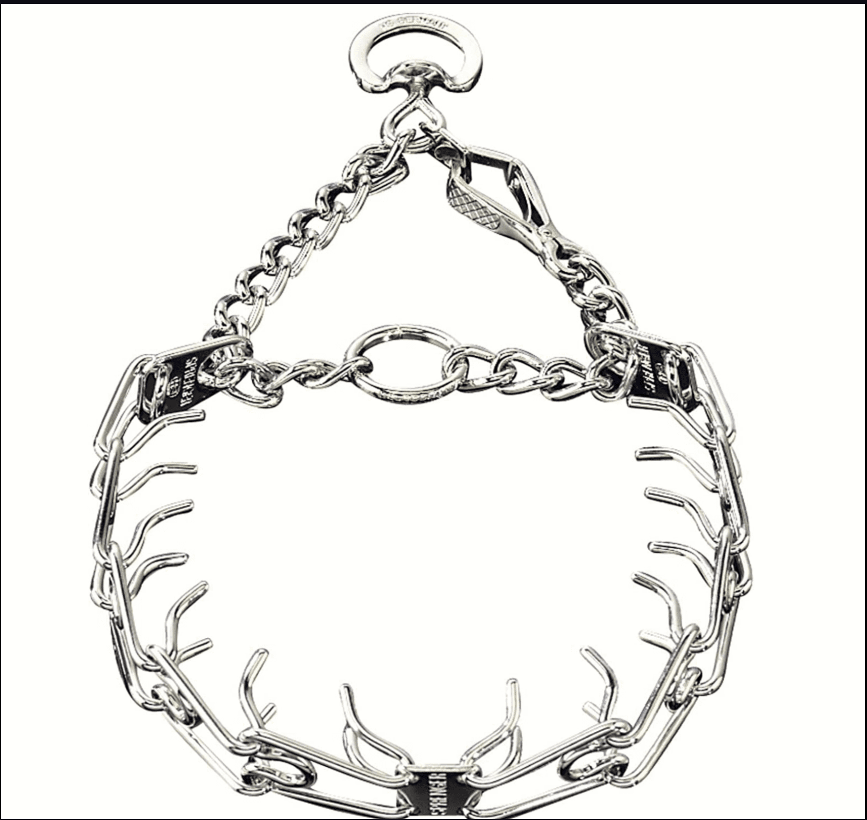 Herm Sprenger Chrome Plated Steel Training Prong Collar with Quick