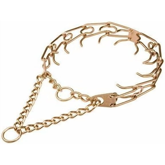 Herm Sprenger Curogan Ultra-Plus Pinch Collar with Center-Plate and Assembly Chain - 3.2 mm x 23 inches
