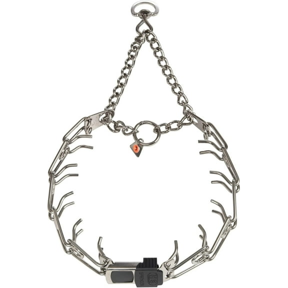 Herm Sprenger Dog Training Prong Collar with Quick Release Cliclock Buckle and Swivel Ring Adjustable Length German Made Stainless Steel Collar for Small to Medium Dogs