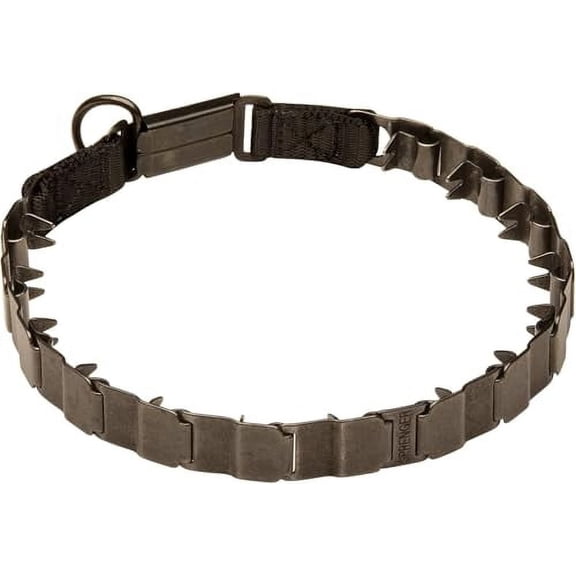 Herm Sprenger Neck Tech Stainless Steel Black Dog Pinch Collar - 50050 014 (57) - Size 24 inch (60 cm)