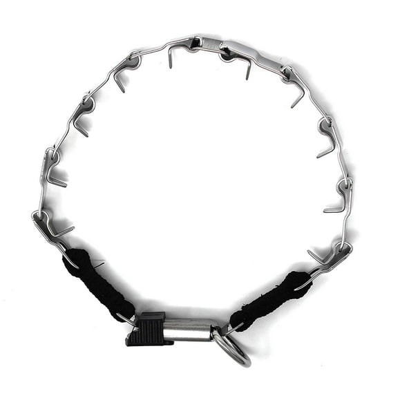Herm Sprenger Neck Tech Stainless Steel Prong Dog Training Collar with Quick Release Buckle Pet Pinch Collar No-Pull Collar for Dogs Made in Germany 19 inches