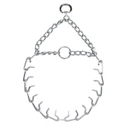 Herm. Sprenger  ULTRA-PLUS Dog Training Collar with Center Plate & Assembly Chain with Swivel and Short Links, No Color, 3.0 mm x 18" Neck Size; 24" Chain Length
