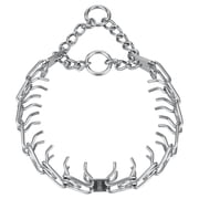 Herm. Sprenger  ULTRA-PLUS Dog Training Collar with Center Plate & Assembly Chain with 2 Rings, No Color, 3.0 mm x 18" Neck Size; 24" Chain Length
