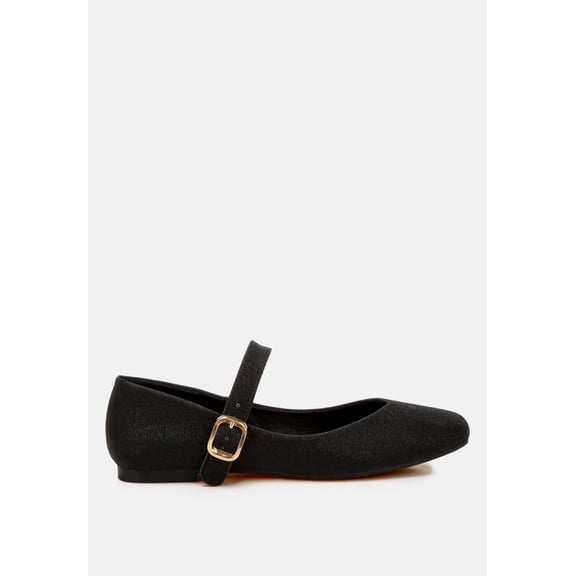 Herma Glitter Pin Buckle Ballerinas