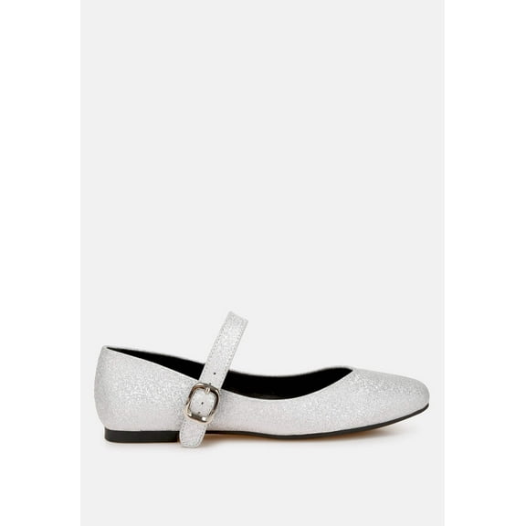 Herma Glitter Pin Buckle Ballerinas