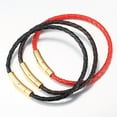thumbnail image 1 of Hermah 4/6mm Man-made Leather Bracelet for Men 7-10inch, 1 of 5