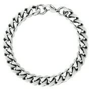 YIEXSON Hermah 9mm Stainless Steel Chain Bracelet Curb Cuban Link For Men