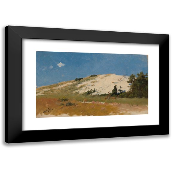 Herman Hartwich 14x10 Black Modern Framed Museum Art Print Titled - Cape Cod, Sand Dune (1894)