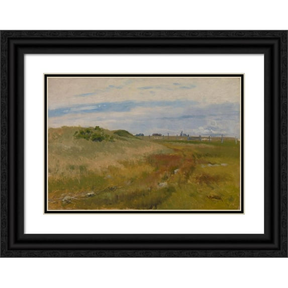 Herman Hartwich 14x11 Black Ornate Wood Framed Double Matted Museum Art Print Titled: Cape Cod, Provincetown, Massachusetts (1894)