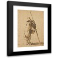 thumbnail image 1 of Herman Saftleven 17x24 Black Modern Framed Museum Art Print Titled - A Young Herdsman Leaning on His ‘Houlette’ (1650), 1 of 5