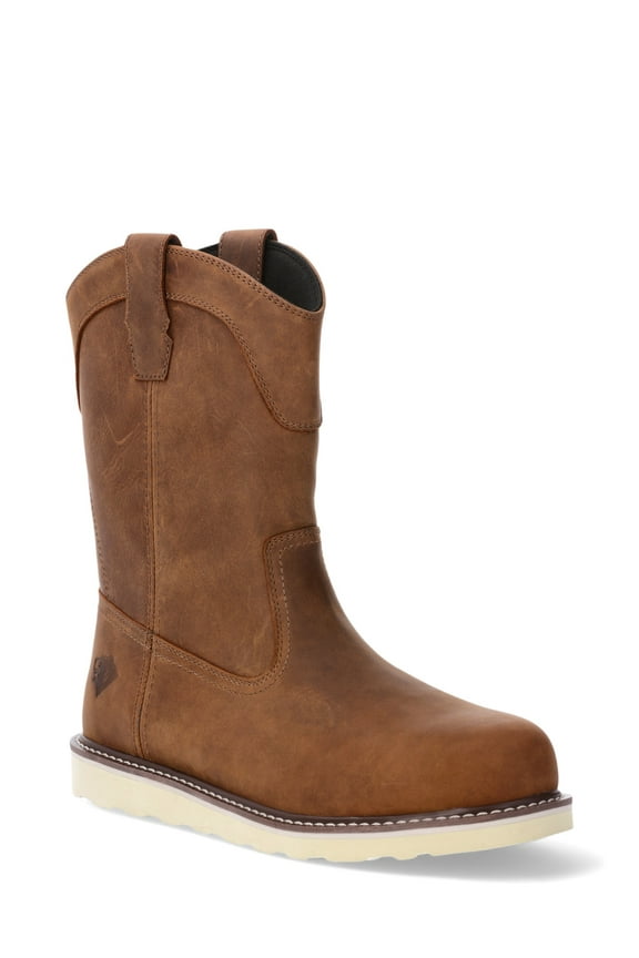 Men's Steel Toe Rift Pull On Western Work Boots