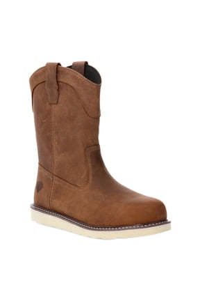 Men's Steel Toe Rift Pull On Western Work Boots