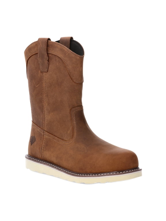 Men's Steel Toe Rift Pull On Western Work Boots