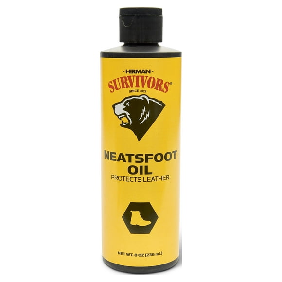 Herman Survivors Neatsfoot Oil Preserve Leather, Conditioner, Clear, 8oz