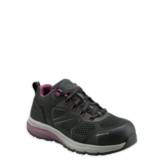 Herman Survivors Women's Cassle Composite Toe Work Shoes, Black/Purple