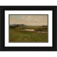 thumbnail image 1 of Herman Winthrop Peirce 14x11 Black Ornate Wood Framed Double Matted Museum Art Print Titled: Revere Marshes (1884), 1 of 5