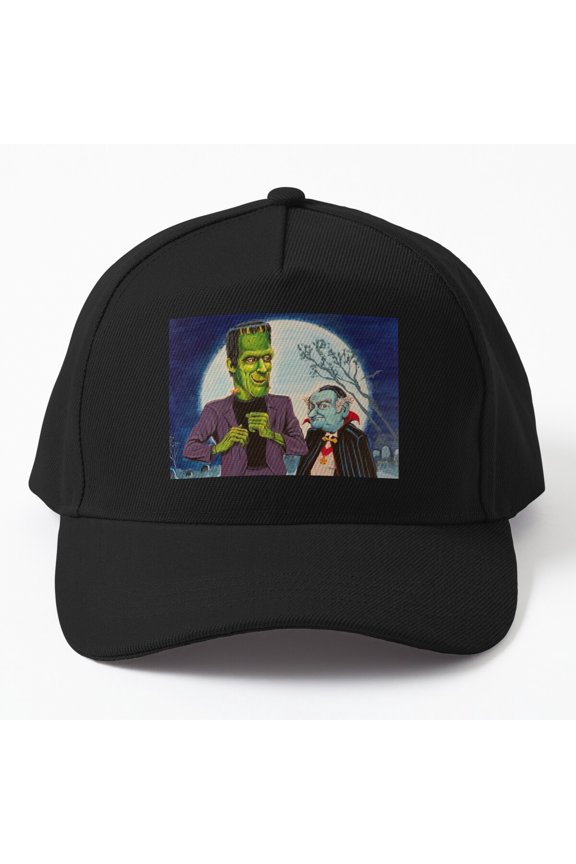 Herman and Grandpa Baseball Cap, Family Character Pair Graphic Design, Classic Everyday Hat