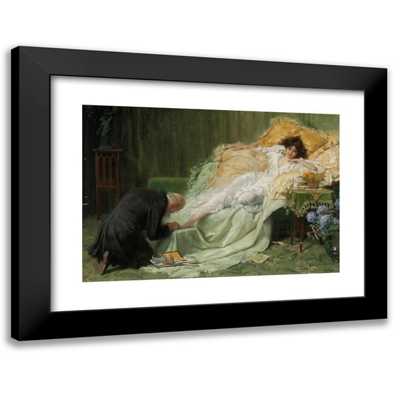 Hermann Clementz 14x11 Black Modern Framed Museum Art Print Titled - Beauty Cult - the Pedicure (1903)