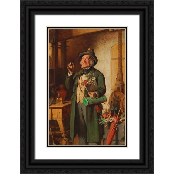 Hermann Kern 11x14 Black Ornate Wood Framed Double Matted Museum Art Print Titled: Botanic's Favorite Flower