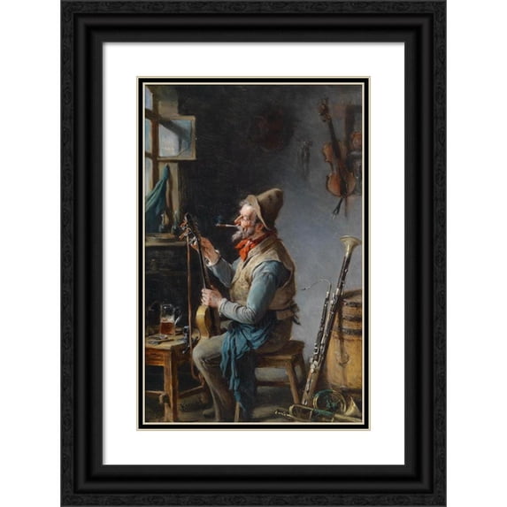 Hermann Kern 13x18 Black Ornate Wood Framed Double Matted Museum Art Print Titled - Completely at the Matter
