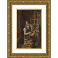 thumbnail image 1 of Hermann Kern 17x24 Gold Ornate Framed and Double Matted Museum Art Print Titled - The Artist on the Easel, 1 of 4