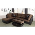 thumbnail image 1 of Hermann Left Chaise Sectional Sofa with Storage Ottoman, Chocolate Brown, MicroFiber, 1 of 1