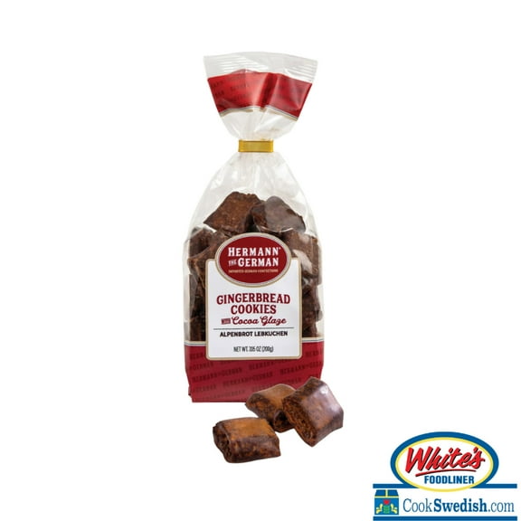 Hermann The German Gingerbread Cookies with Cocoa Glaze (Alpenbrot Lebkuchen) Bag 7.05oz.