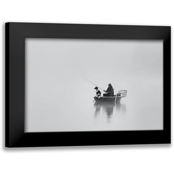 Hermann, Uschi 24x17 Black Modern Framed Museum Art Print Titled - Waiting For The Big Catch