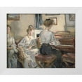 thumbnail image 1 of Hermann Von Uhde, Fritz Karl 18x15 White Modern Wood Framed Museum Art Print Titled - Evening Music, 1 of 4