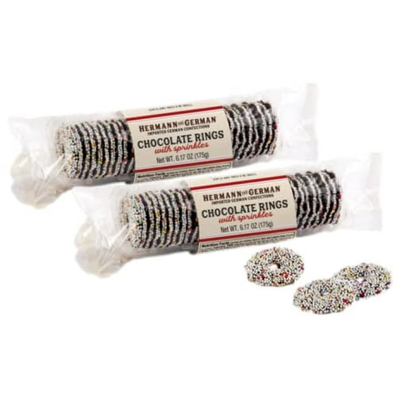 Hermann the German Chocolate Rings with Sprinkles -2 6.17OZ Packs