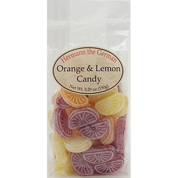 Hermann the German Orange & Lemon Hard Candy 150g (5.29oz)