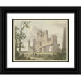 thumbnail image 1 of Hermanus Numan 24x19 Black Ornate Framed Double Matted Museum Art Print Titled: Ruin of the Rijnsburg Abbey (1754 - 1820), 1 of 5