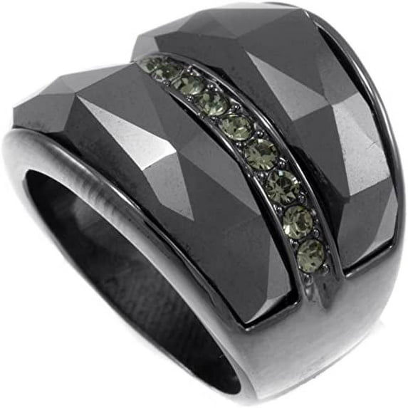 Hermatite CZ Ladies Cocktail Ring R154