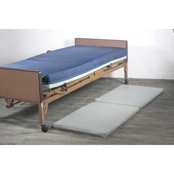 Alex Orthopedic Bedside Fall Prevention Mat  24" x 68" Folding Safety Floor Mat for Elderly, Seniors & Patients  High Density Impact Absorbing Foam, Non-Skid Bottom, Easy Clean Vinyl Cover