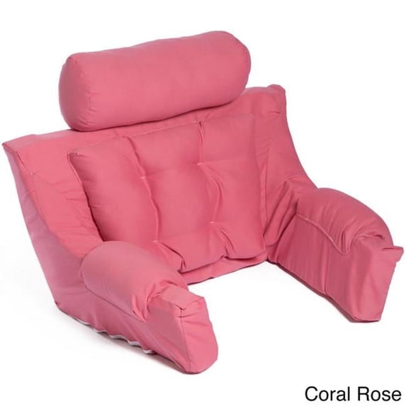 Hermell DL7025PK Delux Lounger Backrest, Coral Rose Duck - 21 x 21 x 27 in.
