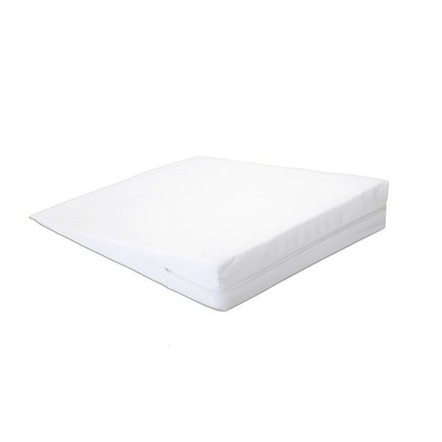 Hermell Products 4" Bed Wedge, includes White Zippered Cover (21" x 21