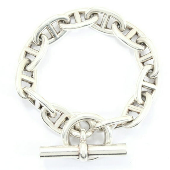 Pre-Owned Hermes Bracelet Chaine d'Ancre TGM Chain 12 Links Silver 925 SV925 HERMES... (Good)