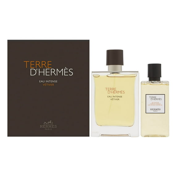 TERRE D'HERMES EAU INTENSE VETIVER by Hermes EAU DE PARFUM SPRAY 3.3 OZ & SHOWER GEL 2.7 OZ