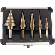 Hermes Hardware 5pcs - Industrial Grade # 6542 - HSS Step Drill Set with Aluminum Case