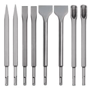 Hermes Hardware 8 - Piece, SDS-Plus Chisel Set Point/Flat 0.78"/ Flat 1.57"/ Groove For SDS Max Rotary Hammers - Heavy Demolition For Reinforced Concrete & Tile $9.25/each
