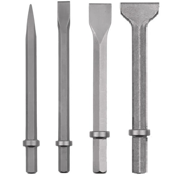 Hermes Hardware HEX Chisel Set 20", 4 - Piece (Point/Flat/Wide 3"/Wide 4") for Demolition & Breaker Hammers( $21.63/each)