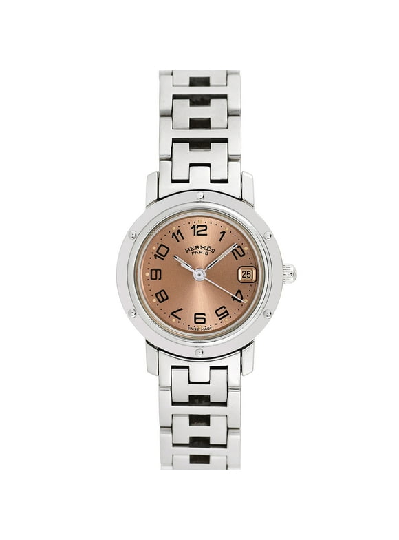 Pre-Owned Hermes Ladies Clipper 24mm Stainless Steel Wristwatch