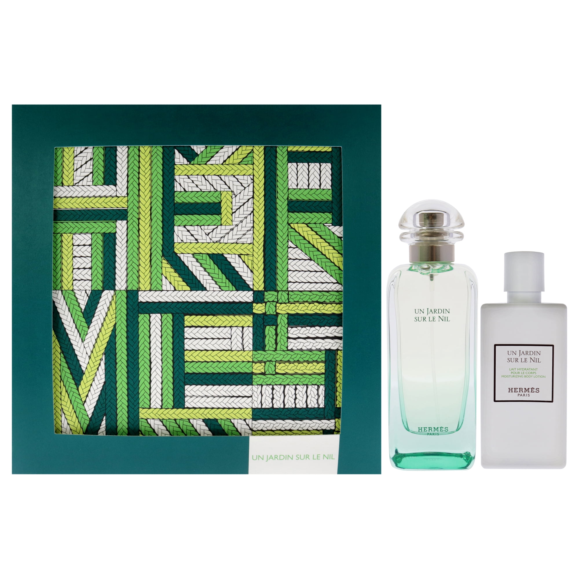 Hermes Un Jardin Sur Le Nil , 2 Pc Gift Set 3.4oz EDT Spray, 2.7oz