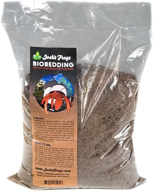 Hermit Crab BioBedding Bioactive Substrate (4 Quart (Sand Included))